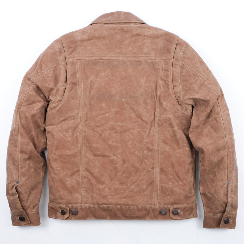 Freenote Cloth - Waxed Canvas Riders Jacket in Rust with Orange Interior