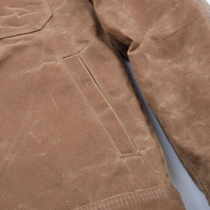 Freenote Cloth - Waxed Canvas Riders Jacket in Rust with Brown Interior