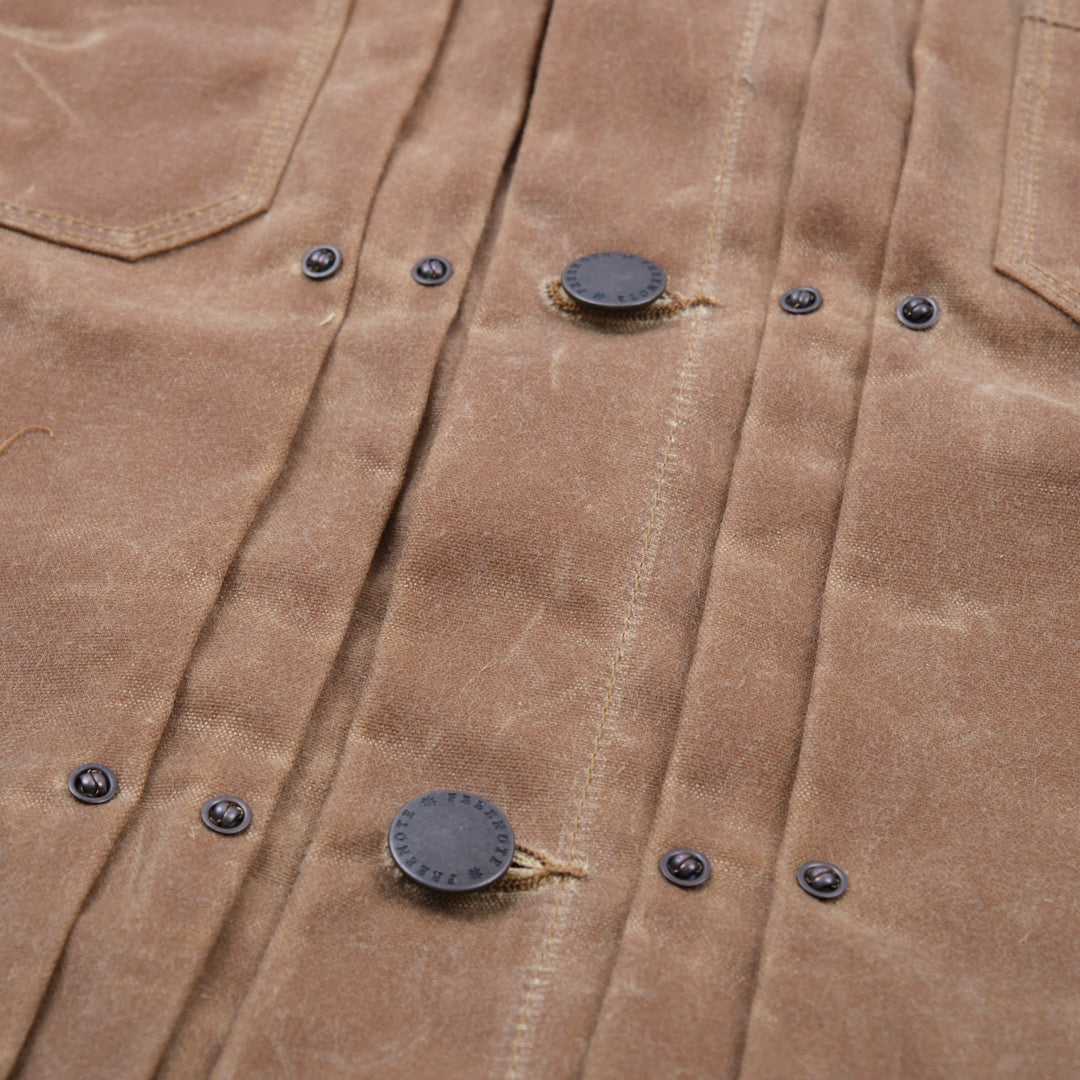 Freenote Cloth - Waxed Canvas Riders Jacket in Rust with Brown Interior