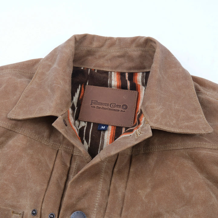 Freenote Cloth - Waxed Canvas Riders Jacket in Rust with Brown Interior