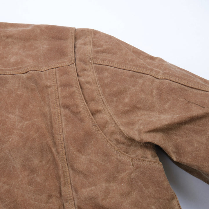 Freenote Cloth - Waxed Canvas Riders Jacket in Rust with Brown Interior