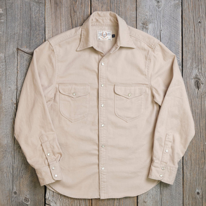 Freenote Cloth - Bodie LS Cream Twill