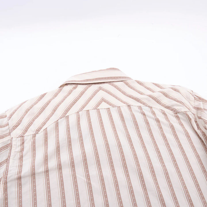 Freenote Cloth Calico Short Sleeve - Brown Stripe
