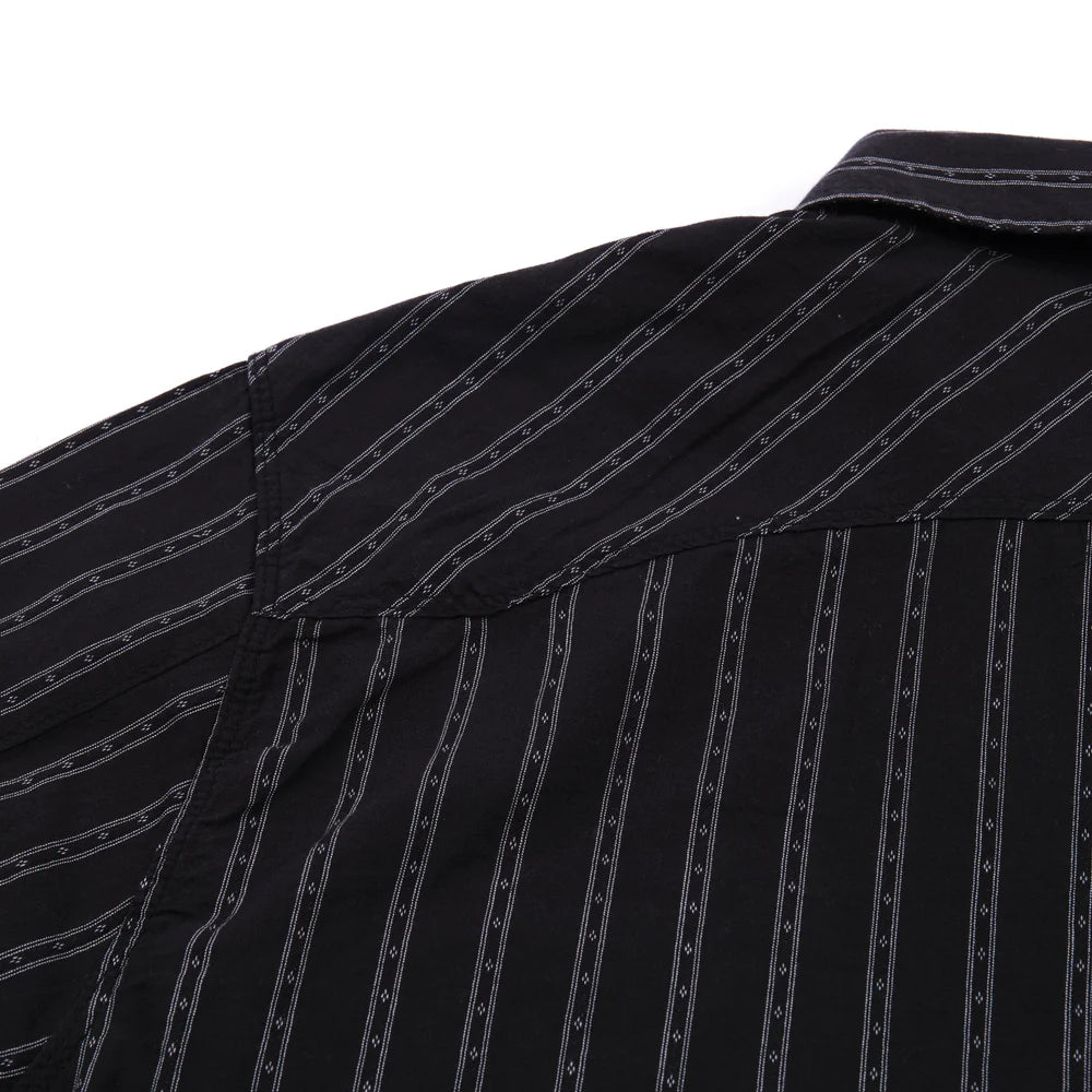 Freenote Cloth Calico Short Sleeve - Black Stripe