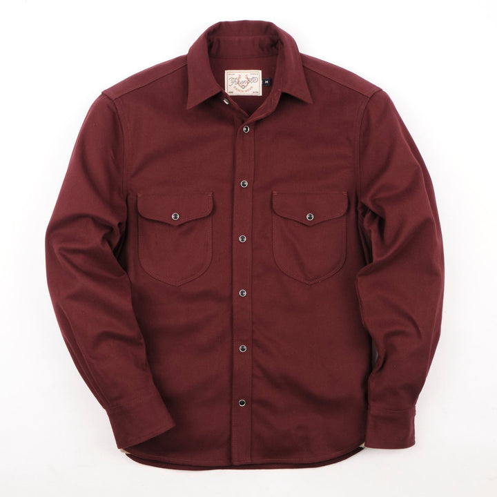 Freenote Cloth - Bodie LS Burgandy Twill