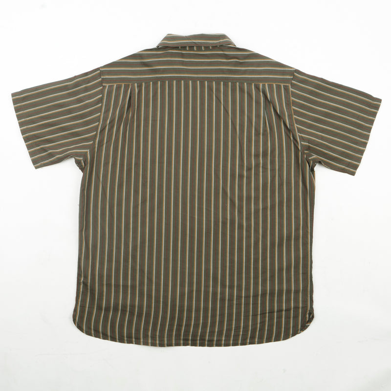 Freenote Cloth - Hawaiian Striped Shirt - Olive