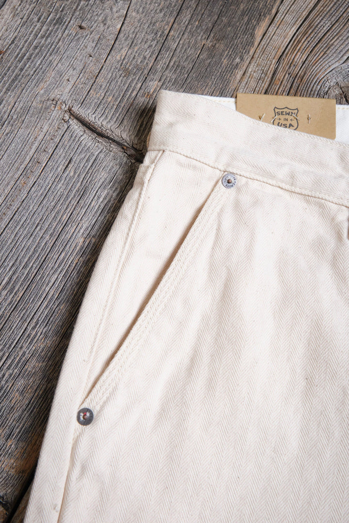 Freenote Cloth Ortega Pant - 13 Ounce Natural Herringbone