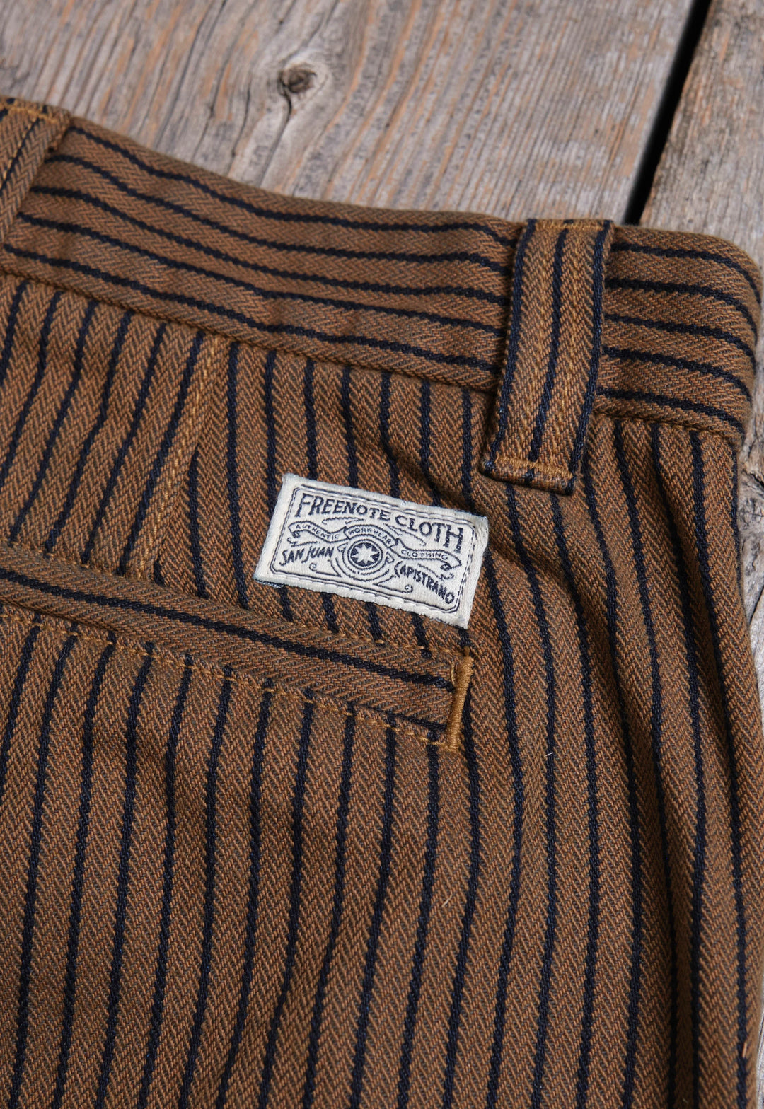 Freenote Cloth Deck Pant - Dobby Brown Herringbone