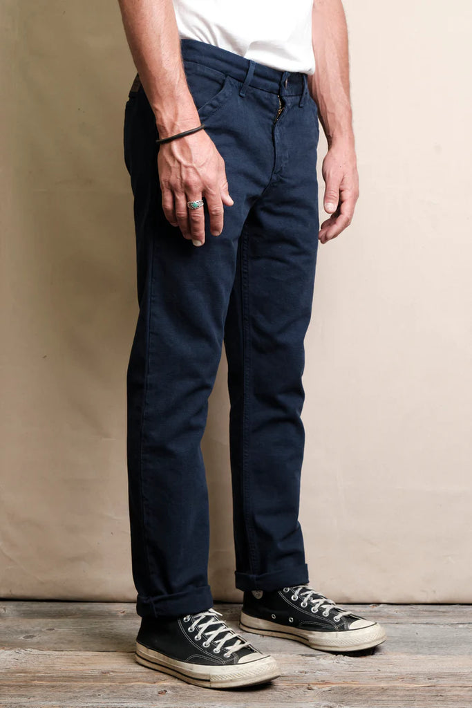 Freenote Cloth Workers Chino Slim Fit 14oz Slub - Navy