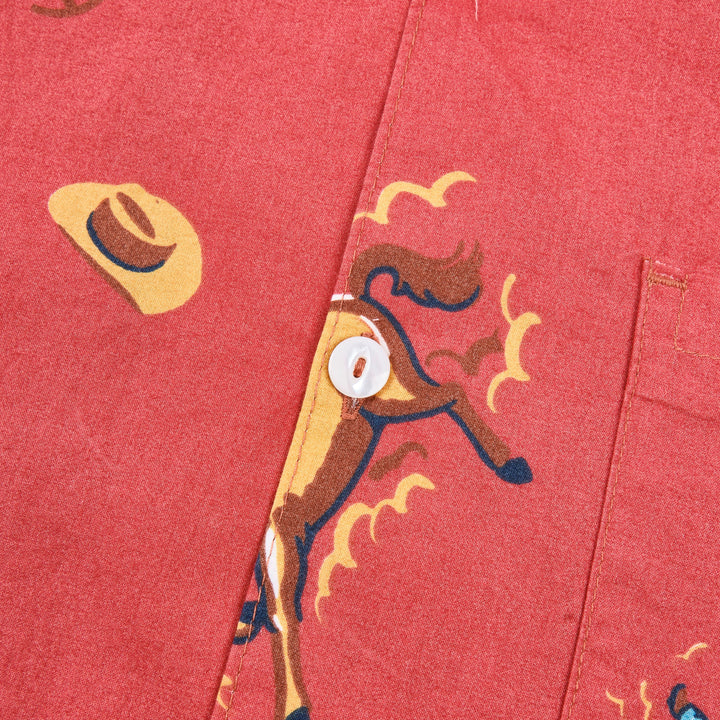 Freenote Cloth Hawaiian - Orange Cowboy