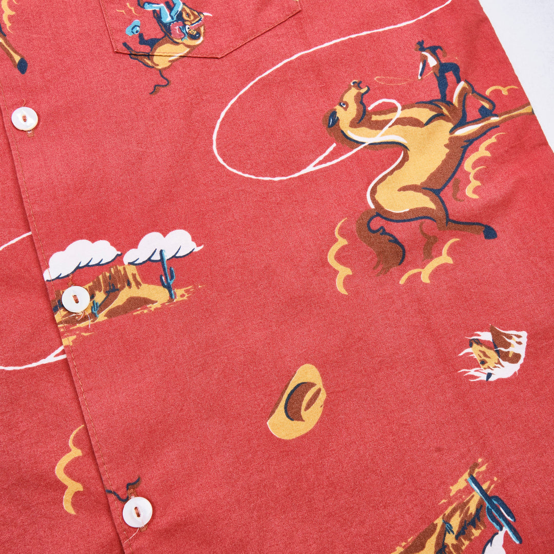 Freenote Cloth Hawaiian - Orange Cowboy