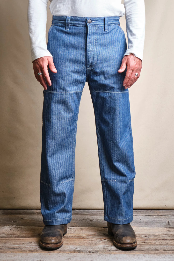 Freenote Cloth Ortega Pant - 13oz Blue Selvedge Herringbone