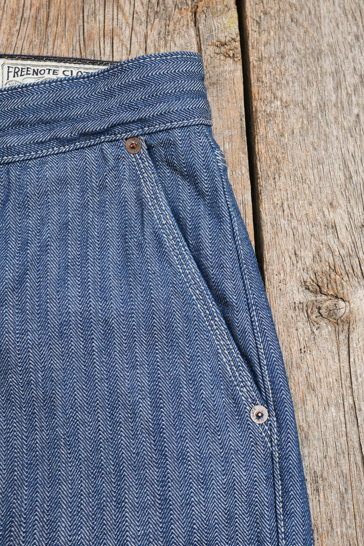 Freenote Cloth Ortega Pant - 13oz Blue Selvedge Herringbone