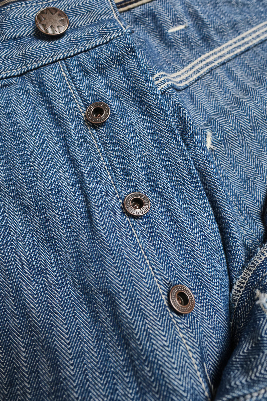 Freenote Cloth Ortega Pant - 13oz Blue Selvedge Herringbone