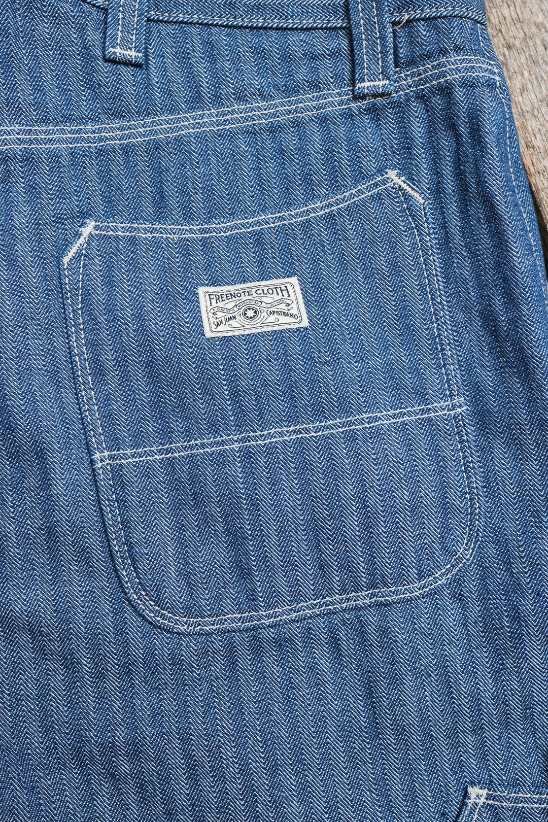 Freenote Cloth Ortega Pant - 13oz Blue Selvedge Herringbone