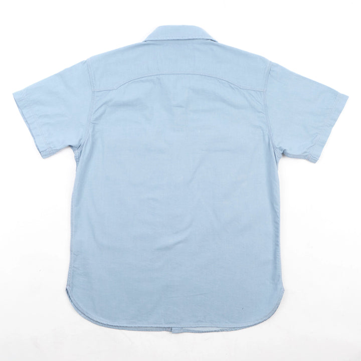 Freenote Cloth Modern Western Short Sleeve Chambray - Clear Blue