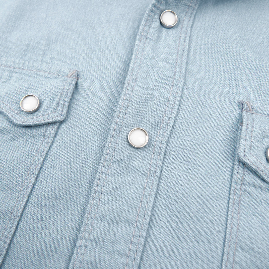 Freenote Cloth Modern Western Chambray - Clear Blue