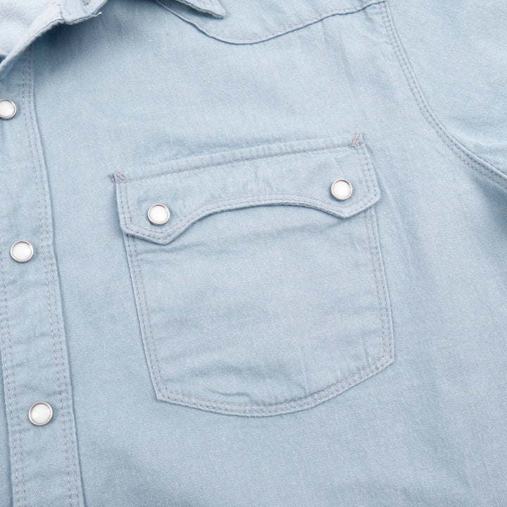 Freenote Cloth Modern Western Chambray - Clear Blue