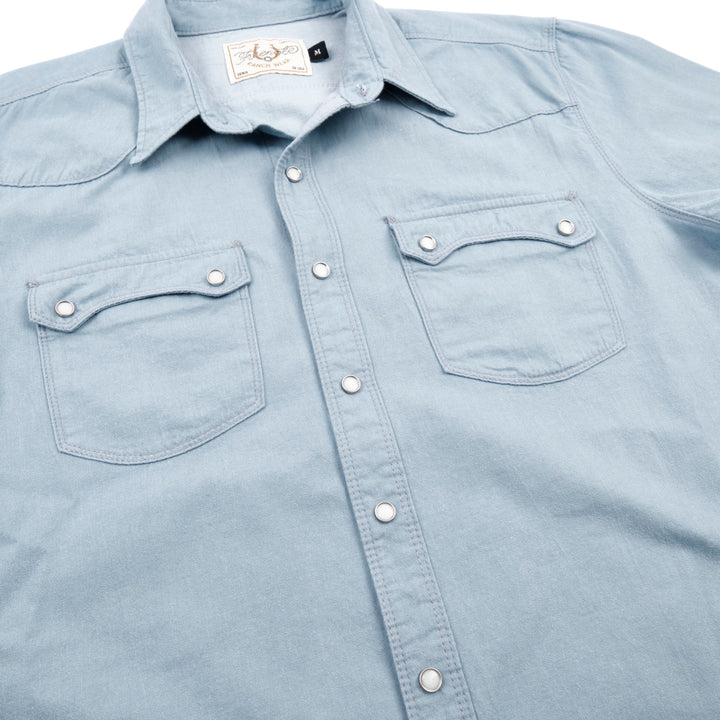 Freenote Cloth Modern Western Chambray - Clear Blue