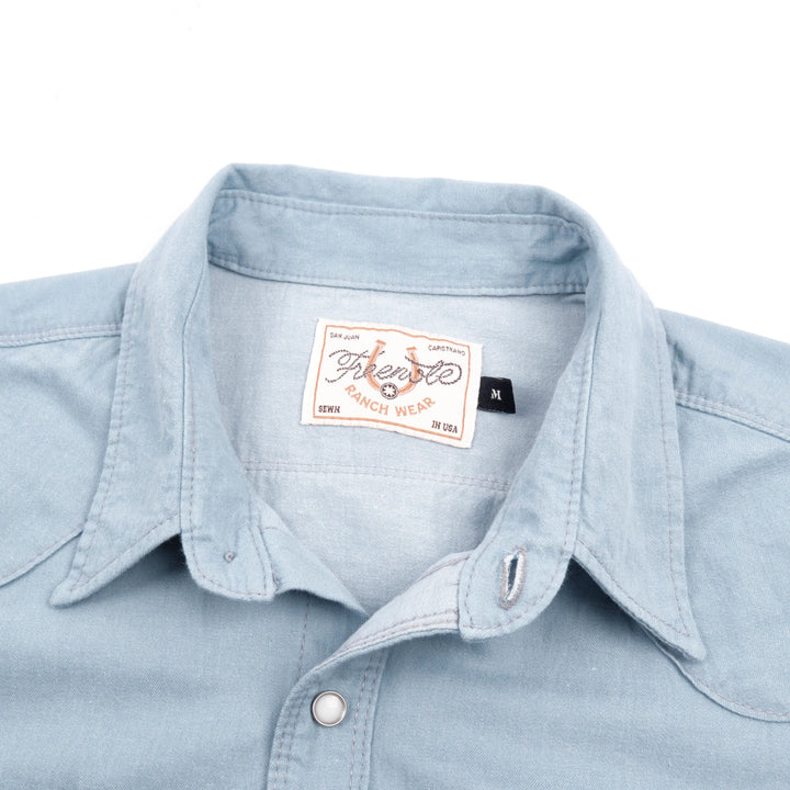 Freenote Cloth Modern Western Chambray - Clear Blue