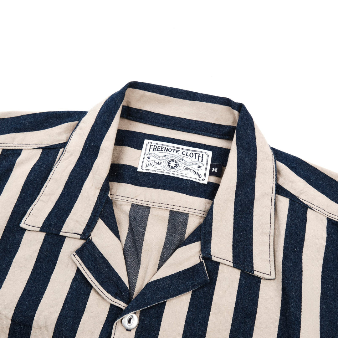 Freenote Cloth - Dayton Wide Indigo Stripe