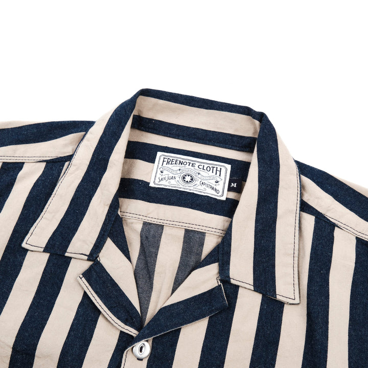 Freenote Cloth - Dayton Wide Indigo Stripe