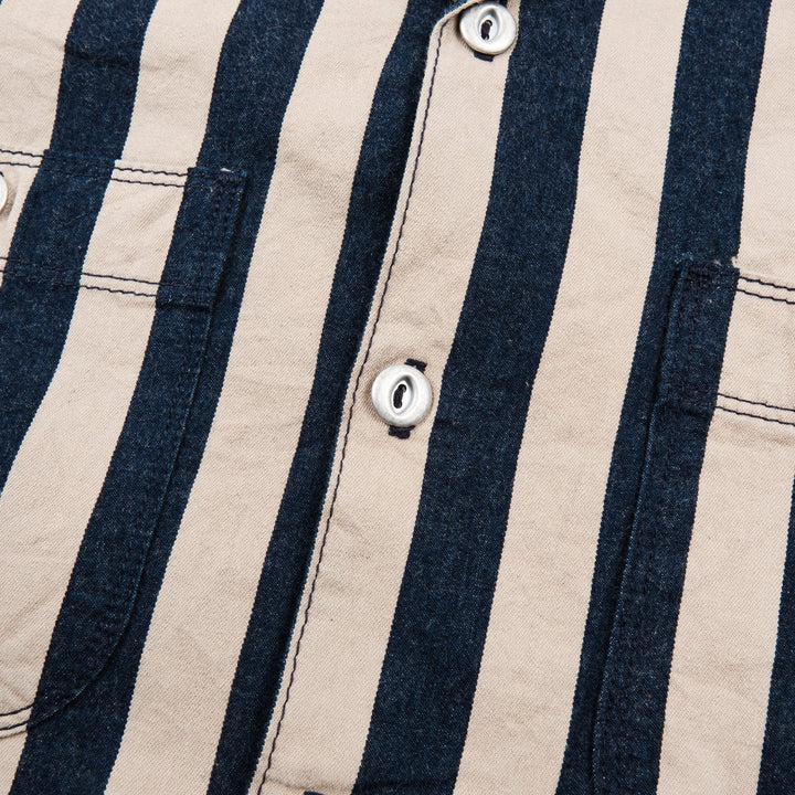 Freenote Cloth - Dayton Wide Indigo Stripe