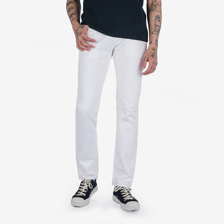 Iron Heart 13.5oz Denim Slim Tapered Cut Jeans - White