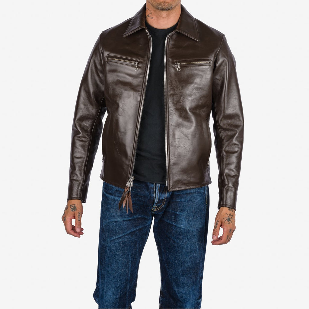 Iron Heart Japanese Horsehide Riders Jacket - Brown