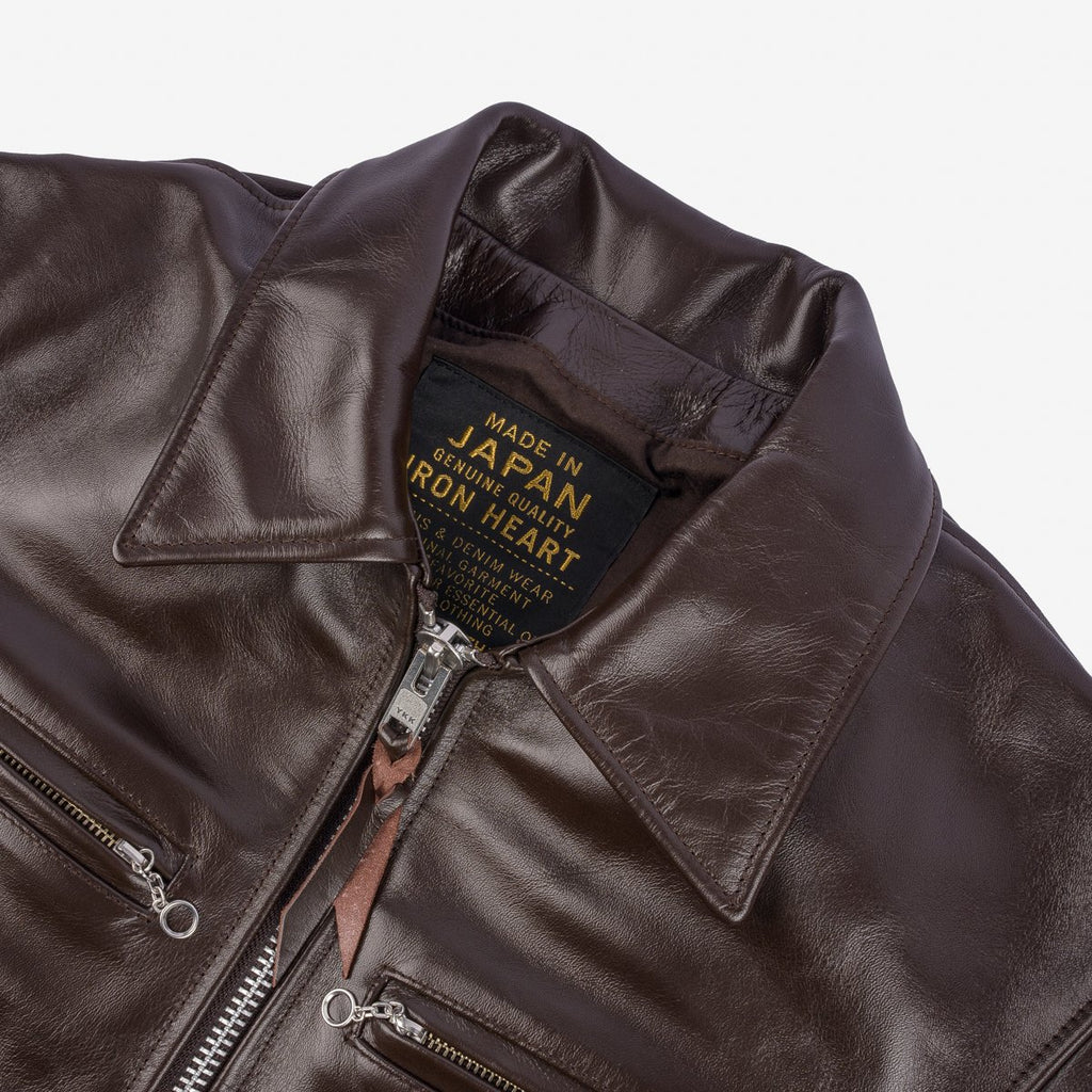 Iron Heart Japanese Horsehide Riders Jacket - Brown