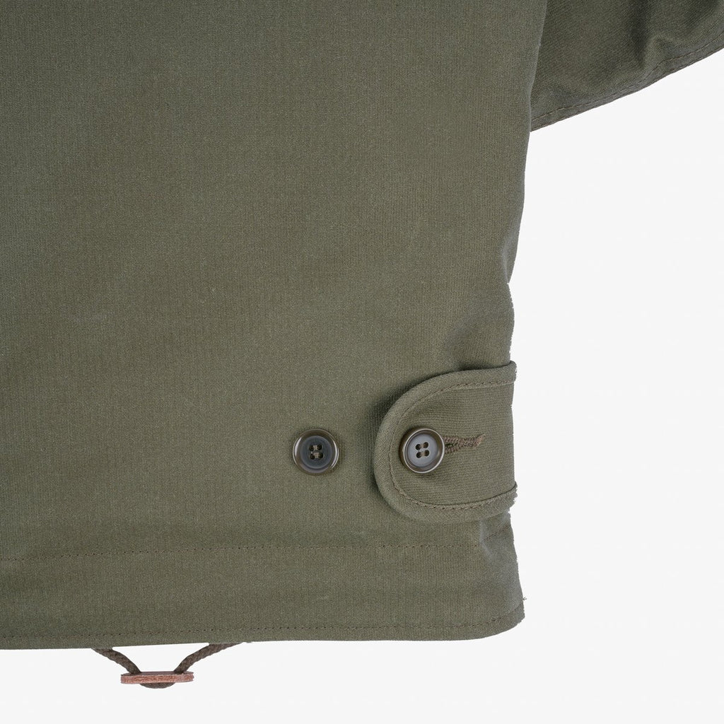 Iron Heart Oiled Whipcord N1 Deck Jacket - Army Green