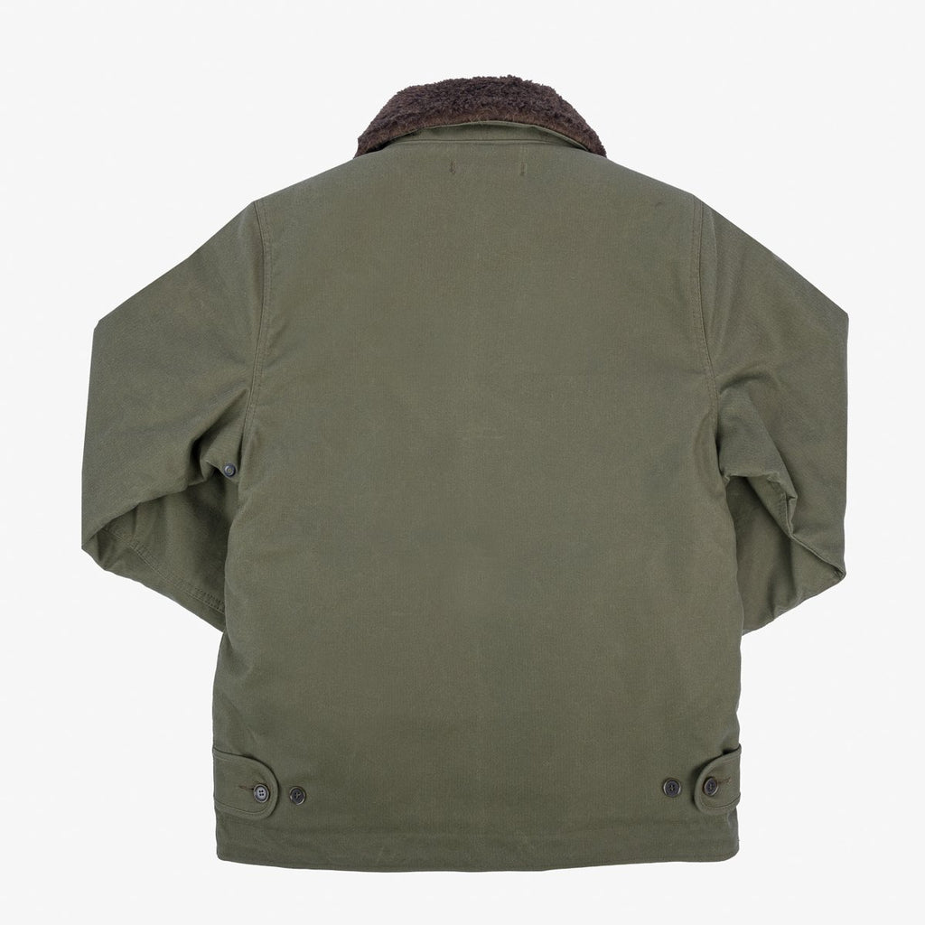 Iron Heart Oiled Whipcord N1 Deck Jacket - Army Green