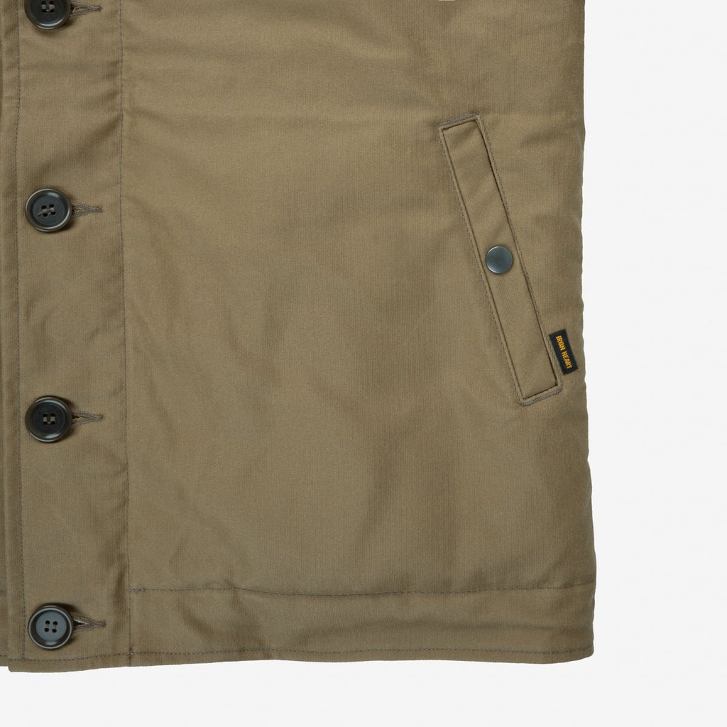 Iron Heart Oiled Whipcord N1 Deck Jacket - Khaki