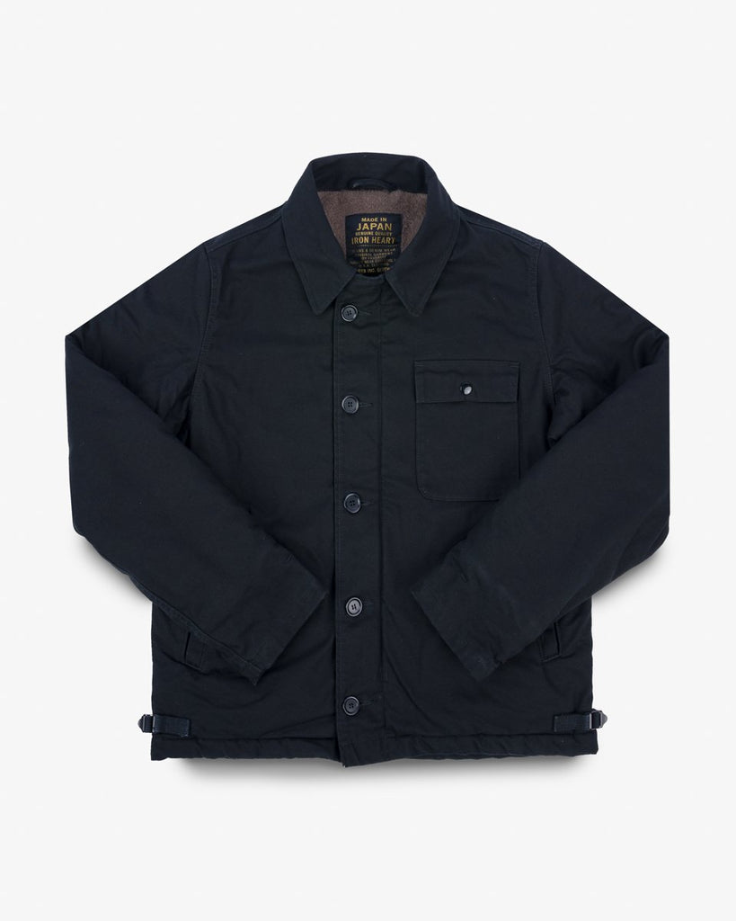 Iron Heart Military Serge A2 Deck Jacket - Black