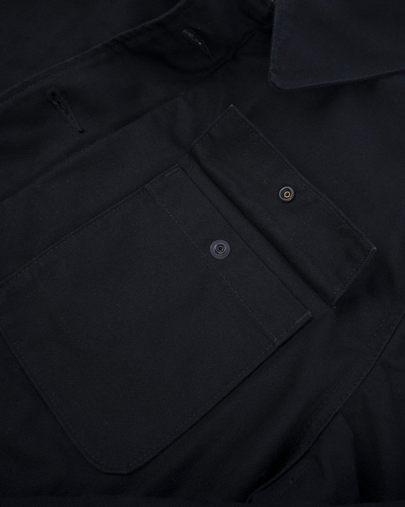 Iron Heart Military Serge A2 Deck Jacket - Black