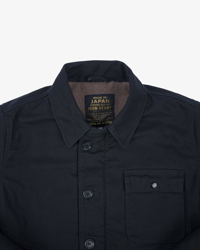 Iron Heart Military Serge A2 Deck Jacket - Black