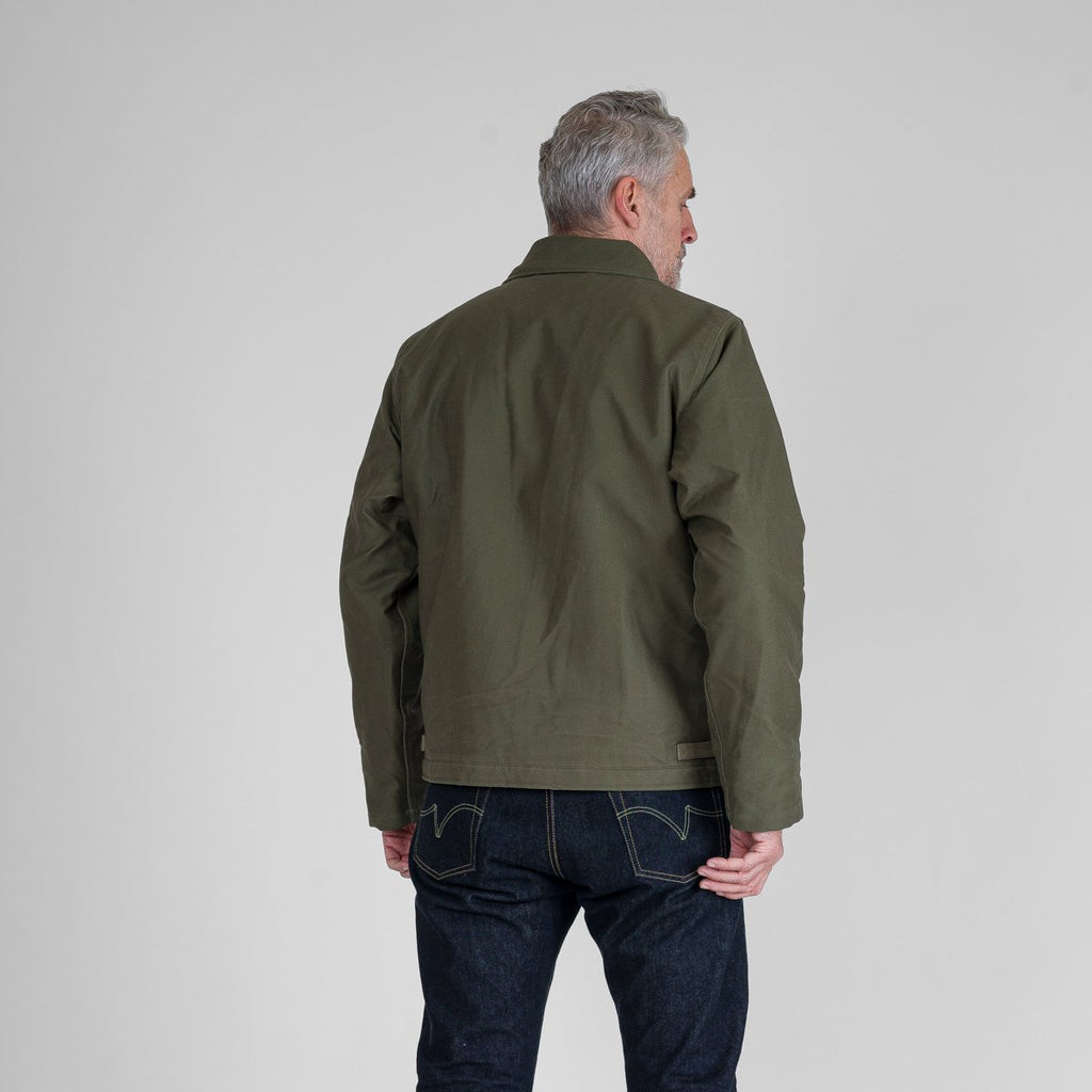 Iron Heart Oiled Whipcord A2 Deck Jacket - Army Green