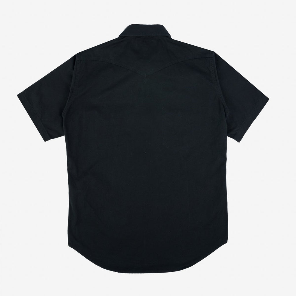 Iron Heart 7oz Fatigue Cloth Short Sleeved Western Shirt - Black