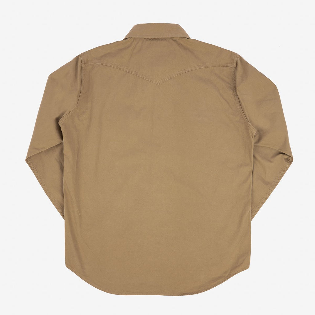 Iron Heat 7oz Fatigue Cloth Western Shirt - Khaki