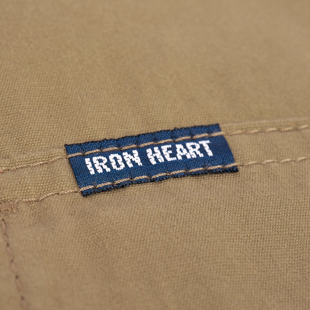 Iron Heat 7oz Fatigue Cloth Western Shirt - Khaki