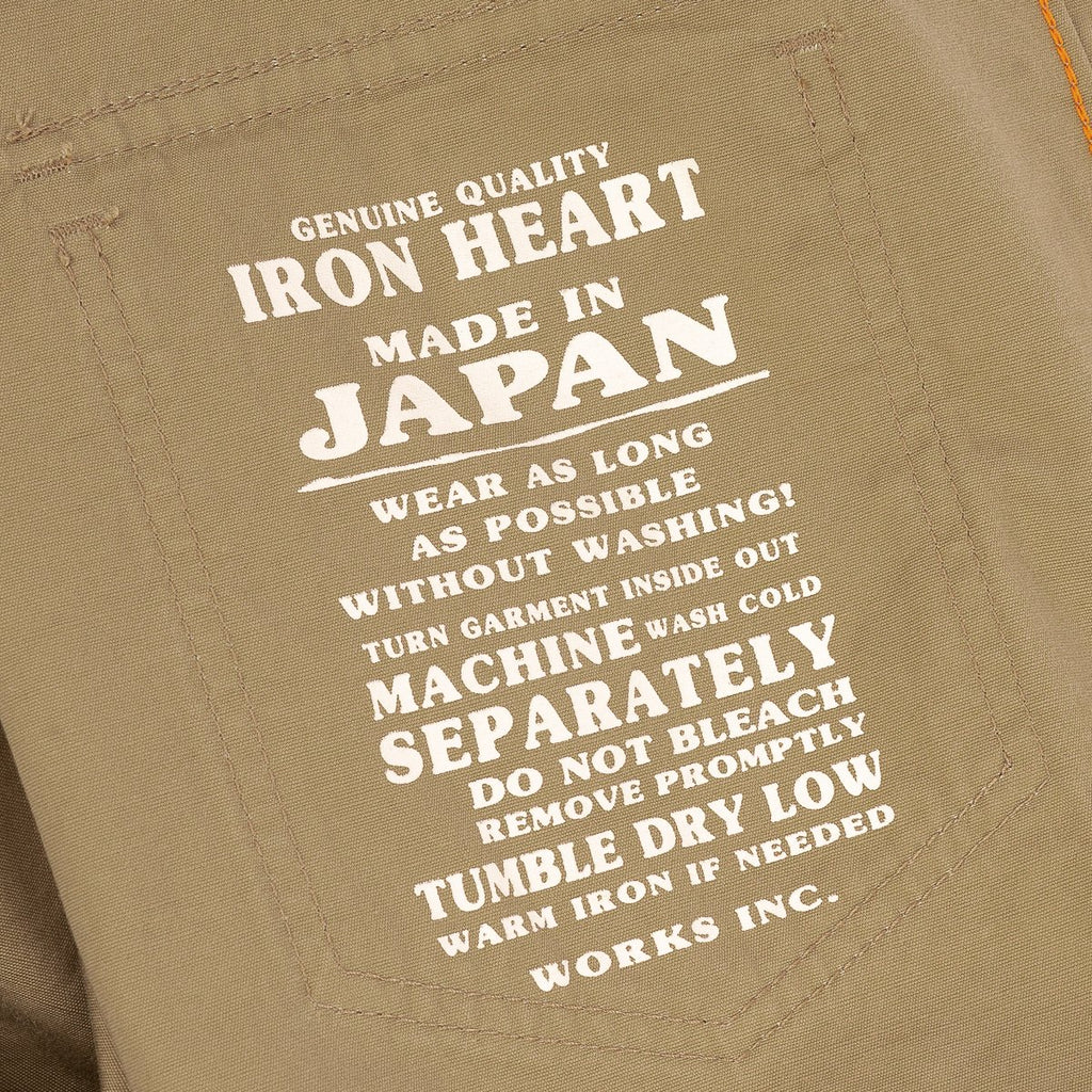 Iron Heat 7oz Fatigue Cloth Western Shirt - Khaki