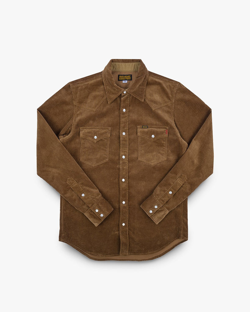 Iron Heart 11oz Corduroy Western Shirt -  Camel