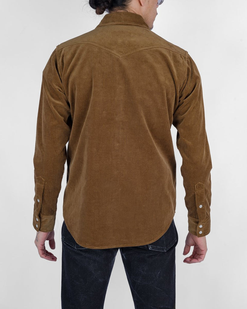 Iron Heart 11oz Corduroy Western Shirt -  Camel