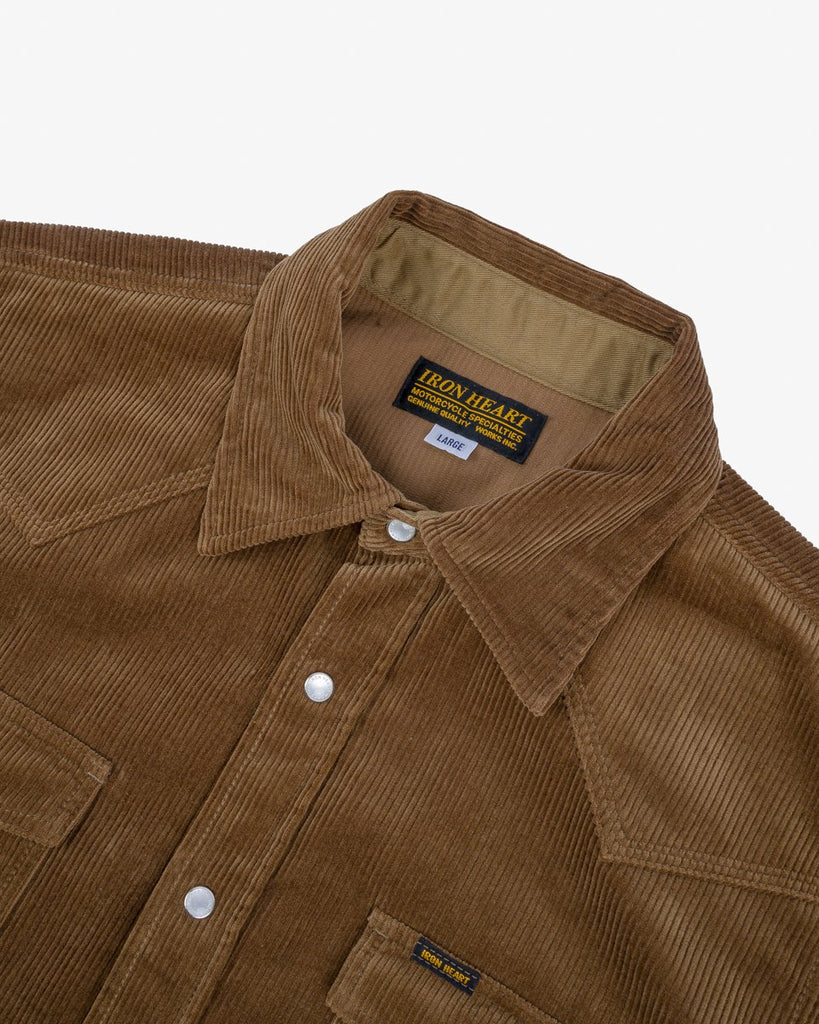 Iron Heart 11oz Corduroy Western Shirt -  Camel