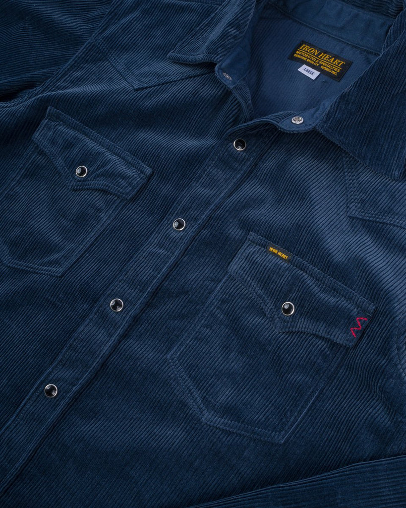 Iron Heart 11oz Corduroy Western Shirt - Navy