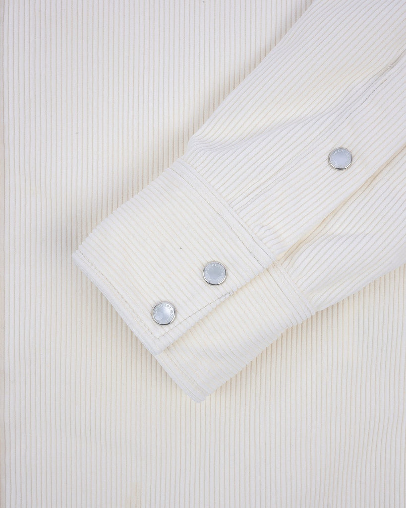 Iron Heart 11oz Corduroy Western Shirt - Off White