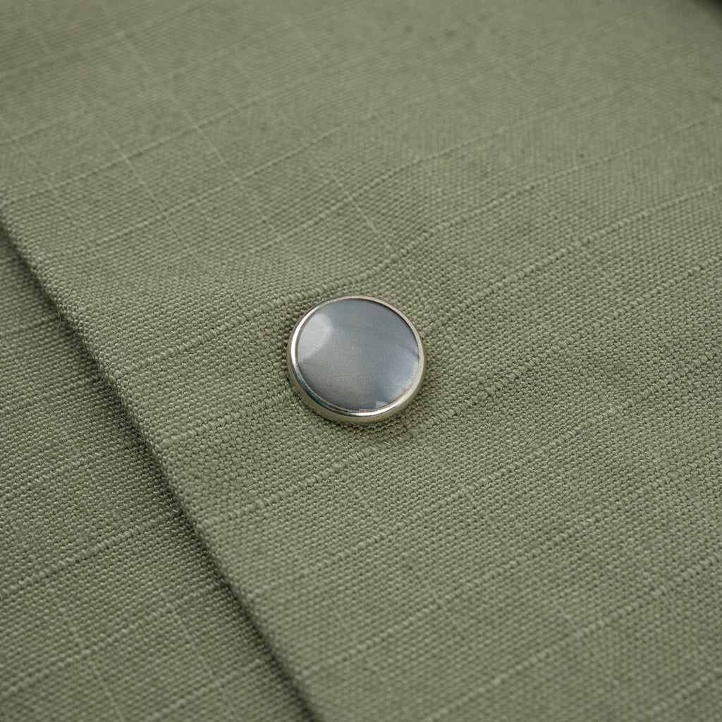 Iron Heart 8oz Ripstop Short Sleeved Mechanic Shirt - Military Green