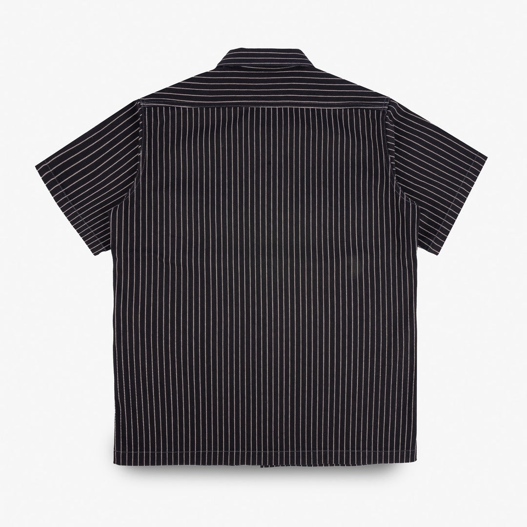Iron Heart 10oz Wabash Short Sleeved Mechanic Shirt - Black