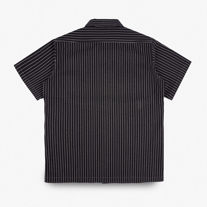 Iron Heart 10oz Wabash Short Sleeved Mechanic Shirt - Black