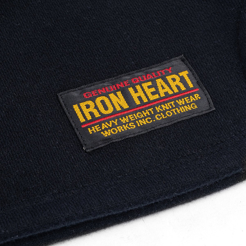 Iron Heart 11oz Henley Long Sleeved Sweater - Black